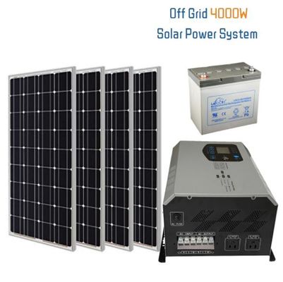 4kw de los sistemas de batería solar caseros de generador de la rejilla de la batería solar del sistema 4unit