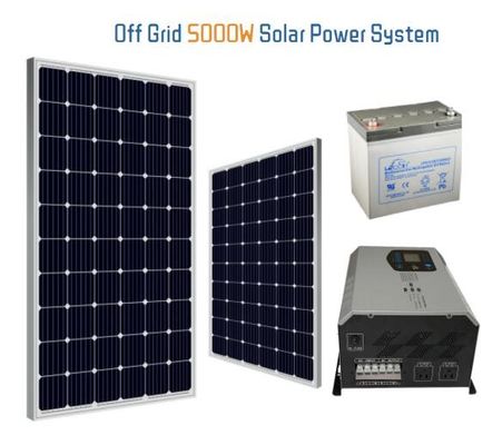 Equipo monocristalino del panel solar de los equipos 5000W del hogar de la energía solar del panel de la disposición de varias partes