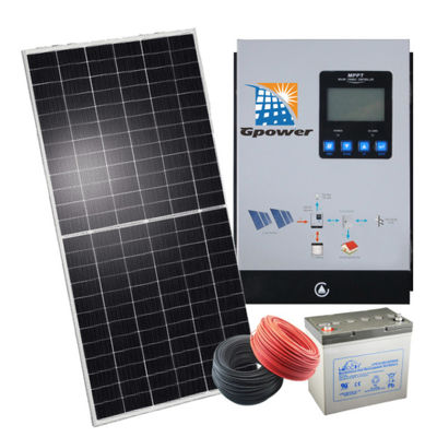 Sistema Solar del inversor híbrido de GPOWER 5KW con el banco de la batería